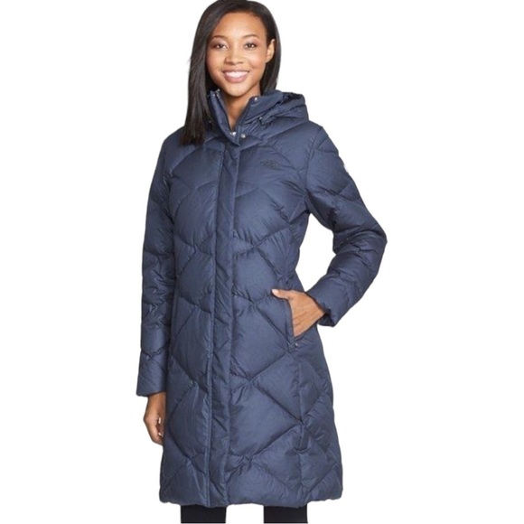 The North Face Miss Metro II Hooded Water Resistant 550 Down Parka Navy S - Picture 1 of 15